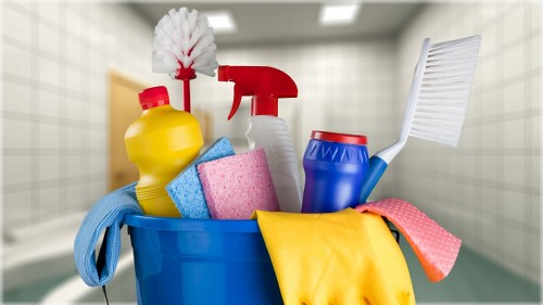 Professional home cleaners in Richmond preparing a tidy living room