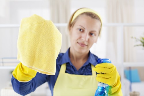 Professional carpet cleaner in Richmond deep cleaning a living room carpet
