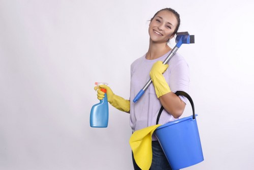 Commercial cleaner in Richmond maintaining an office space